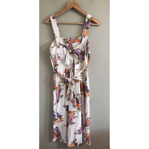 NWT Frnch Paris Floral Midi Sundress Vacation Beach Summer Dress Size Small - Picture 5 of 10